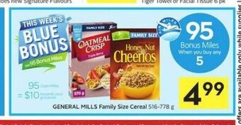 Foodland General Mills Family Size Cereal offer