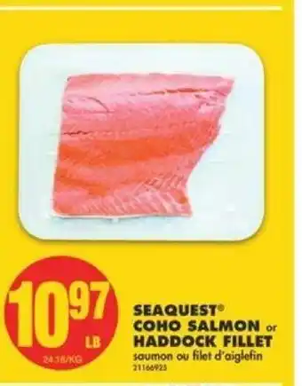 No Frills Seaquest Coho Salmon Haddock Fillet offer