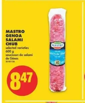 No Frills Mastro Genoa Salami Chub offer