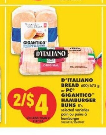 No Frills D'Italiano Bread offer