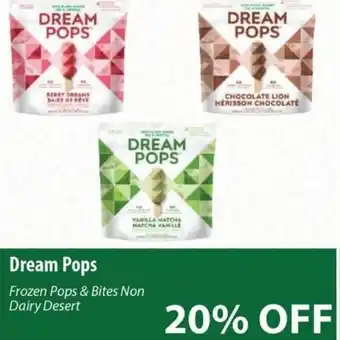 Healthy Planet Dream Pops Frozen Pops & Bites Non Dairy Desert offer