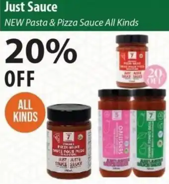 Healthy Planet Just Sauce New Pasta & Pizza Sauce All Kinds offer