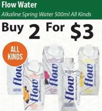 Healthy Planet Flow Water Alkaline Spring Water 500 ml offer