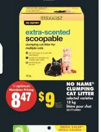 No Frills No Name Clumping Cat litter offer