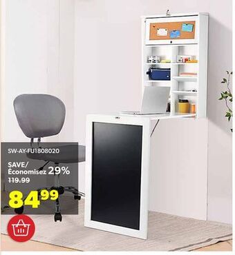 Shopper+ Wall mount desk fold out convertible desk with large storage area - sortwise® offer