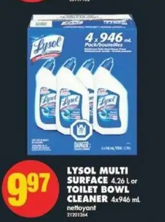 No Frills Lysol Multi Surface or Toilet Bowl Cleanner offer