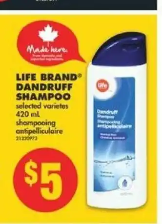 No Frills Life Brand Dandruff Shampoo offer