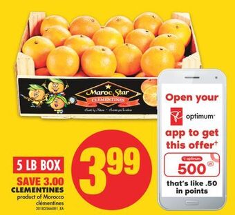 No Frills Clementines, 5 lb box offer