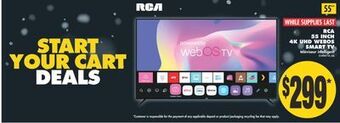 No Frills Rca 55 inch 4k uhd webos smart tv offer