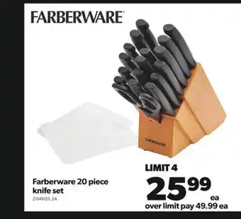 Real Canadian Superstore Farberware 20 piece knife set offer