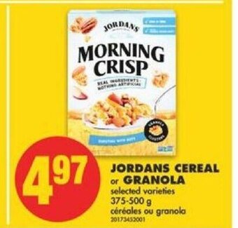No Frills Jordans Cereal offer