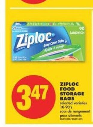 No Frills Ziploc Food Storage Bags offer