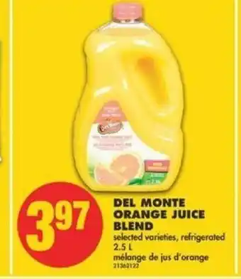 No Frills Del Monte Orange Juice Blend offer