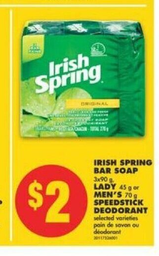 No Frills Irish Spring Bar Soap offer
