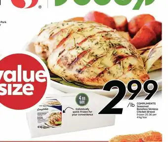 Safeway Compliments Seasoned Boneless Skinless Chicken Breast offer