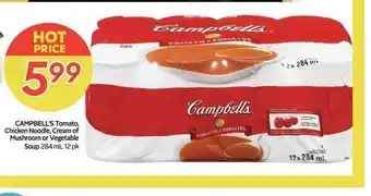 Safeway Campbell's Tomato, Chicken Noodle,Cream Of Mushroom offer