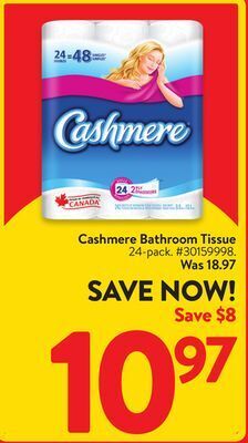 Walmart Cashmere bathroom tissue offer