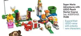 Walmart Super mario adventures with lego peach starter cours offer