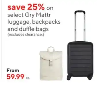 Staples Select gry mattr luggage, backpacks and duffle bags offer