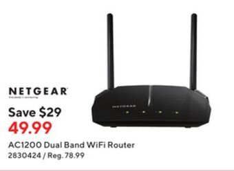 Staples Netgear ac1200 dual band wifi router offer