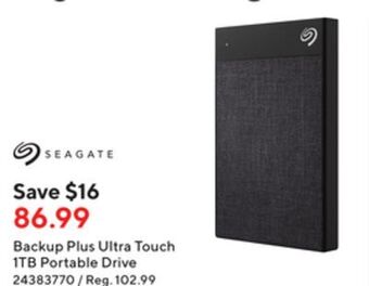 Staples Seagate backup plus ultra touch 1tb portable drive offer