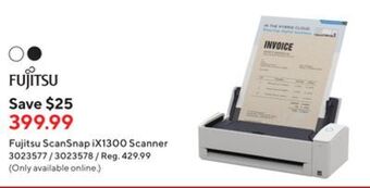 Staples Fujitsu scansnap ix1300 scanner offer