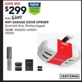 Lowe's Craftsman wifi garage door opener offer