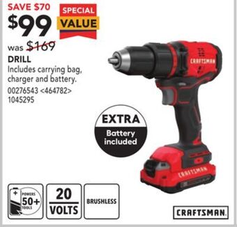 Lowe's Craftsman drill offer