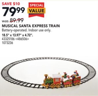 Lowe's Musical santa express train 18.5" x 13.97" x 4.72" offer