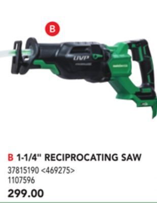 Lowe's Metabo hpt 1-1/4" reciprocating saw offer
