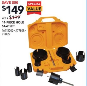 Lowe's Spyder 14-piece hole saw set offer