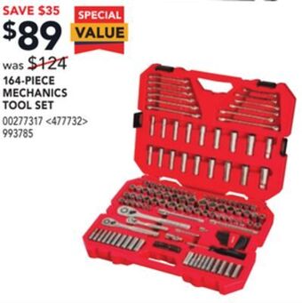 Lowe's Craftsman 164-piece mechanics tool set offer