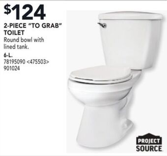 Lowe's Project source 2-piece "to grab" toilet offer