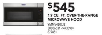 Lowe's Maytag 1.9 cu. ft. over-the-range microwave hood offer