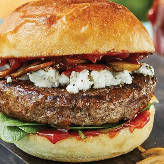 M & M Food Market Angus beef burgers offer