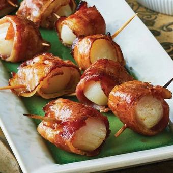 M & M Food Market Bacon wrapped scallops offer