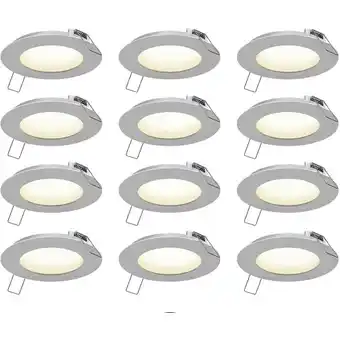 Home Depot Illume 12pk white 4" slim recessed panels offer