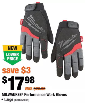 Home Depot Milwaukee performance work gloves offer