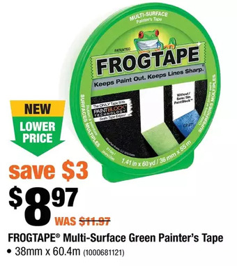 Home Depot Frogtape multi-surface green painter's tape offer