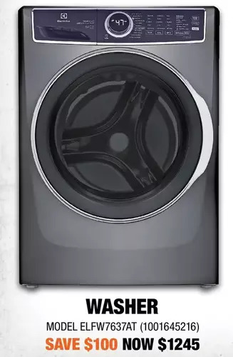 Home Depot Electrolux washer offer