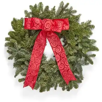 Home Depot 16" holiday noble fir wreath offer