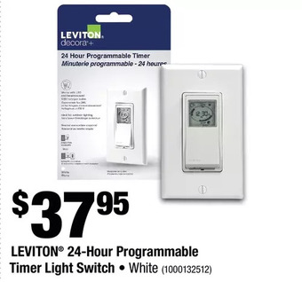 Home Depot Leviton 24-hour programmable timer light switch offer