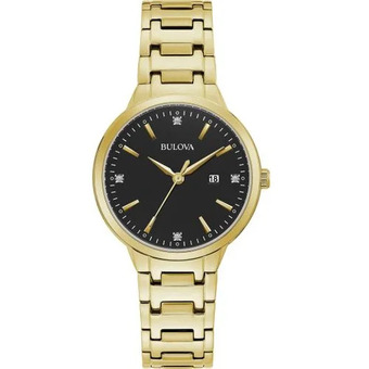 Charm Diamond Bulova women's classic stainless steel watch offer
