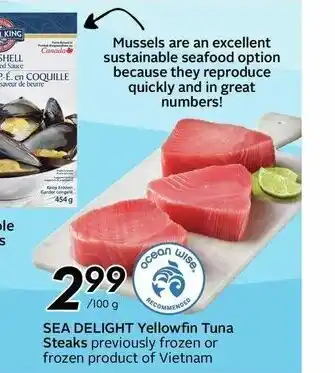 Safeway Sea Delight Yellowfin Tuna Steaks offer