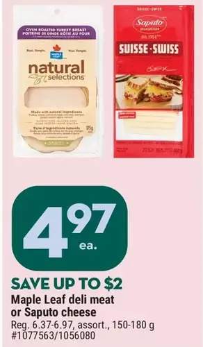 Giant Tiger Maple leaf deli meat offer