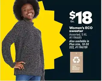 Giant Tiger Women's eco sweater offer