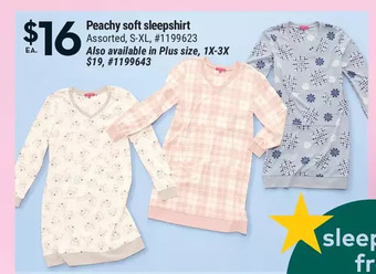 Giant Tiger Peachy soft sleepshirt offer