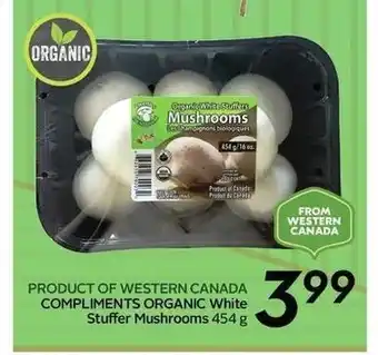 Safeway Compliments Organic White Stuffer Mushrooms offer