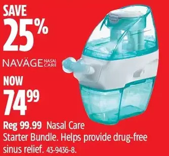 Canadian Tire Navage nasal care starter bundle offer
