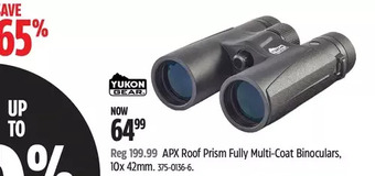 Canadian Tire Yukon gear apx roof prism fully multi-coat binoculars offer
